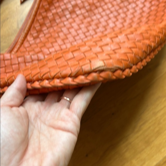 Bottega Veneta Intrecciato Orange Woven Hobo Bag - Picture 4 of 10